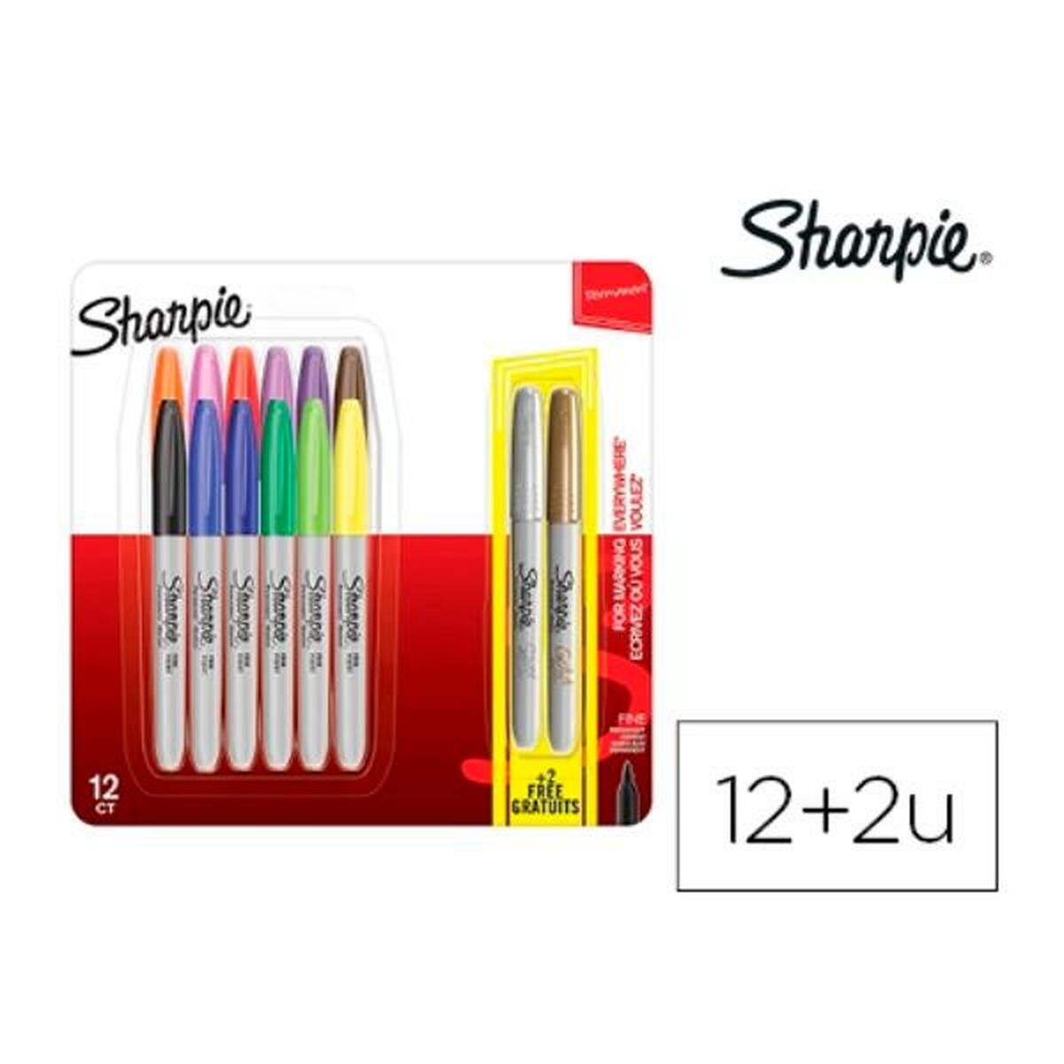 Conjunto de Canetas de Feltro Sharpie 2061126 Multicolor 1 mm 14 Partes