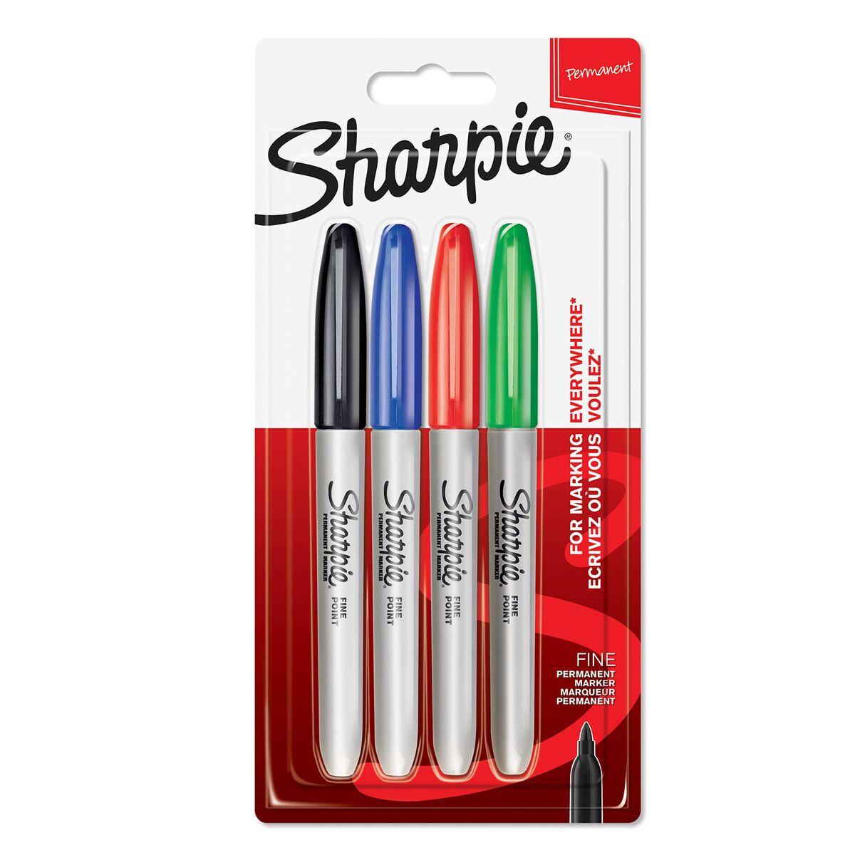 Conjunto de Canetas de Feltro Sharpie 1985858 1 mm (4 Unidades)