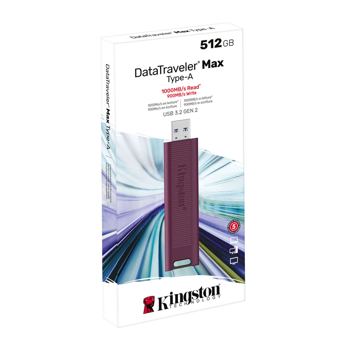 Memória USB Kingston DTMAXA/512GB Vermelho 512