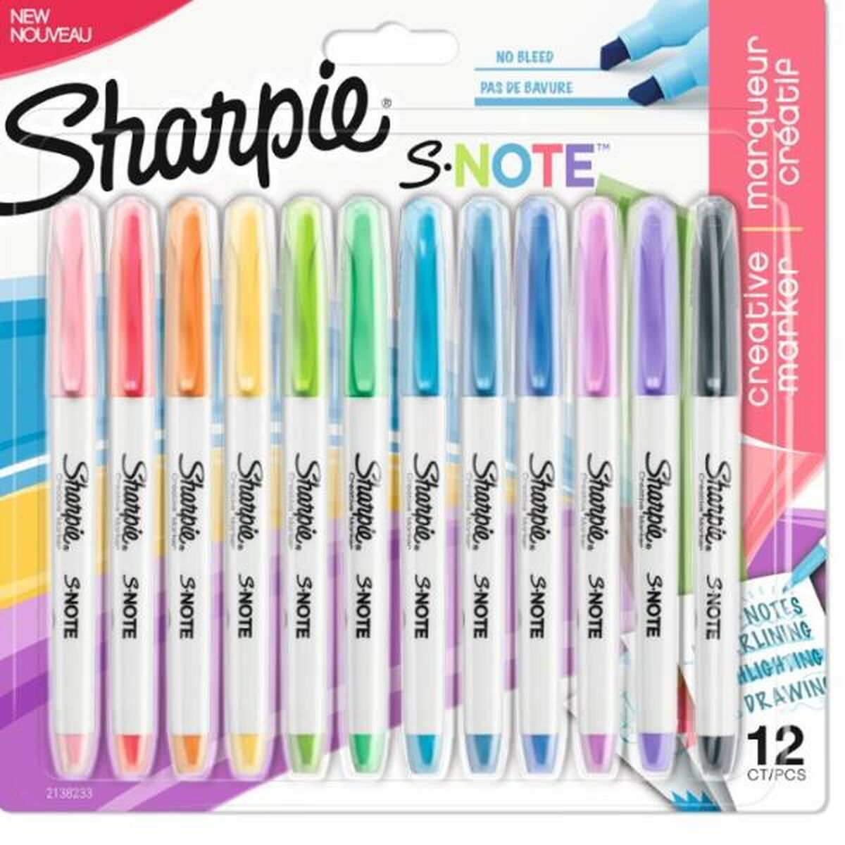 Conjunto de Canetas de Feltro Sharpie 2138233 1 mm 4 mm Multicolor