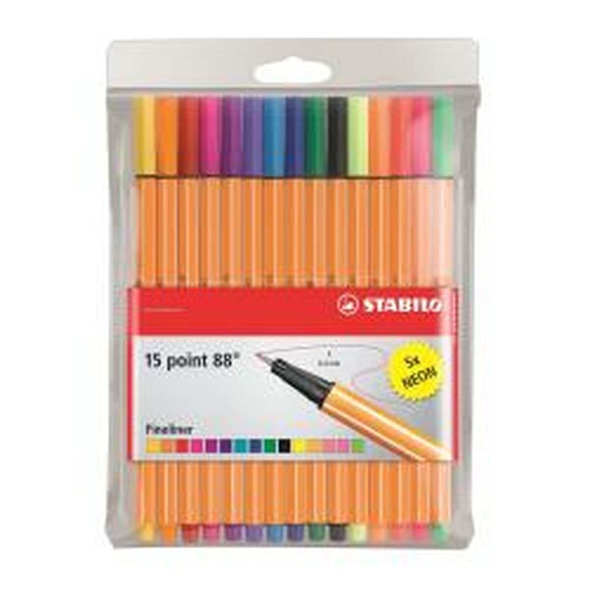 Conjunto de Canetas de Feltro Stabilo 8815-1 Multicolor (15 Peças)