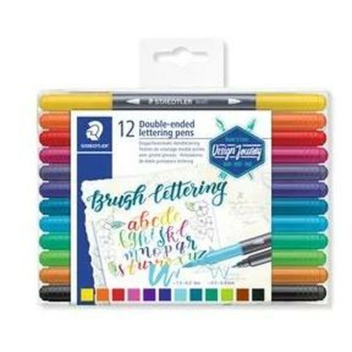 Conjunto de Canetas de Feltro Staedtler 3004 TB12 Multicolor (12 Peças)