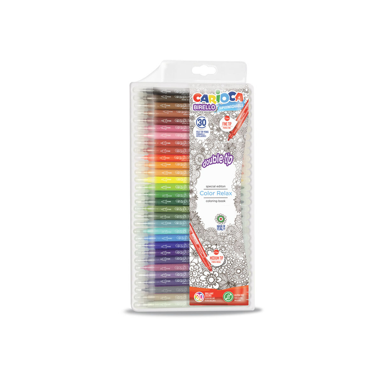 Conjunto de Canetas de Feltro Carioca 42841 Multicolor (30 Peças)