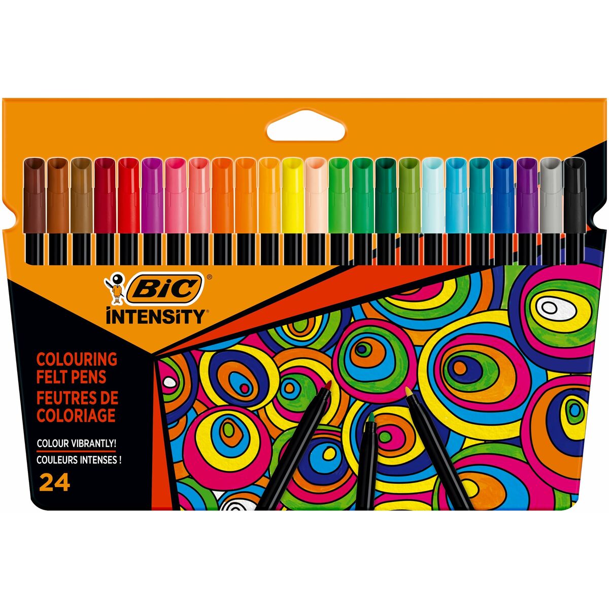 Conjunto de Canetas de Feltro Bic 978035 Preto Multicolor 24 Peças