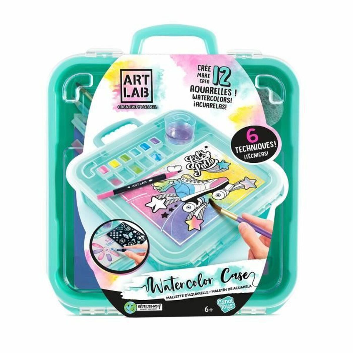 Conjunto de Pintura Aguarela Canal Toys Water color case Multicolor