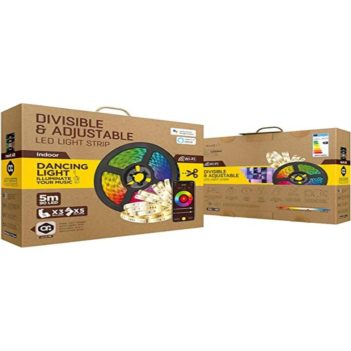 Tiras LED Muvit MIOLST002 5 m Preto Multicolor Dourado F