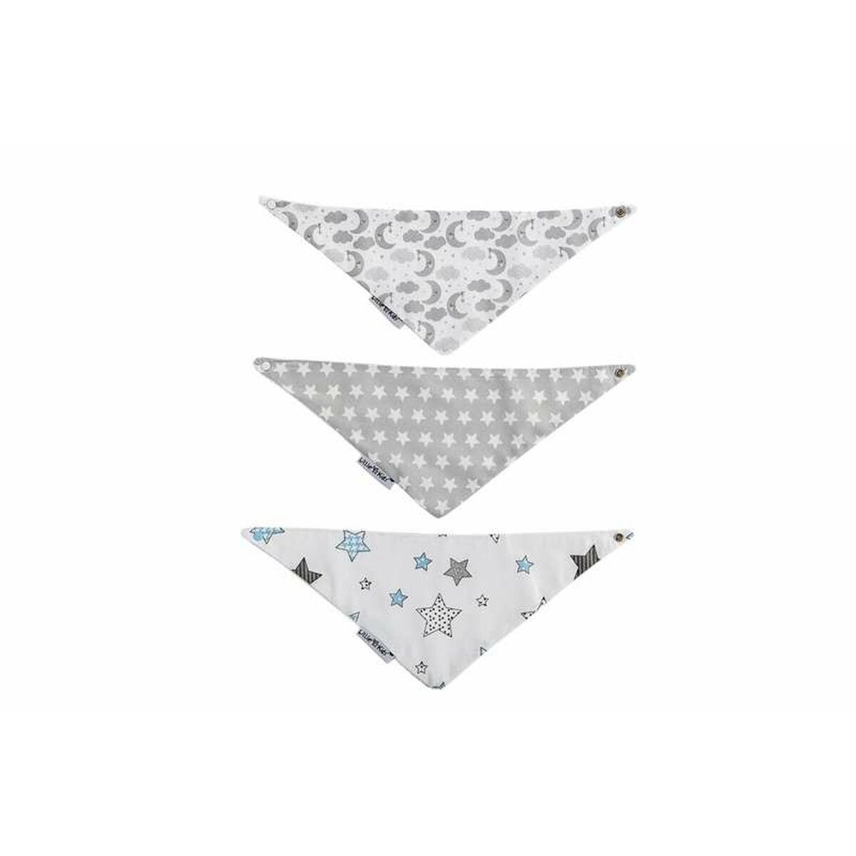 Conjunto de Babetes Stars 42 x 16 cm 3 Peças