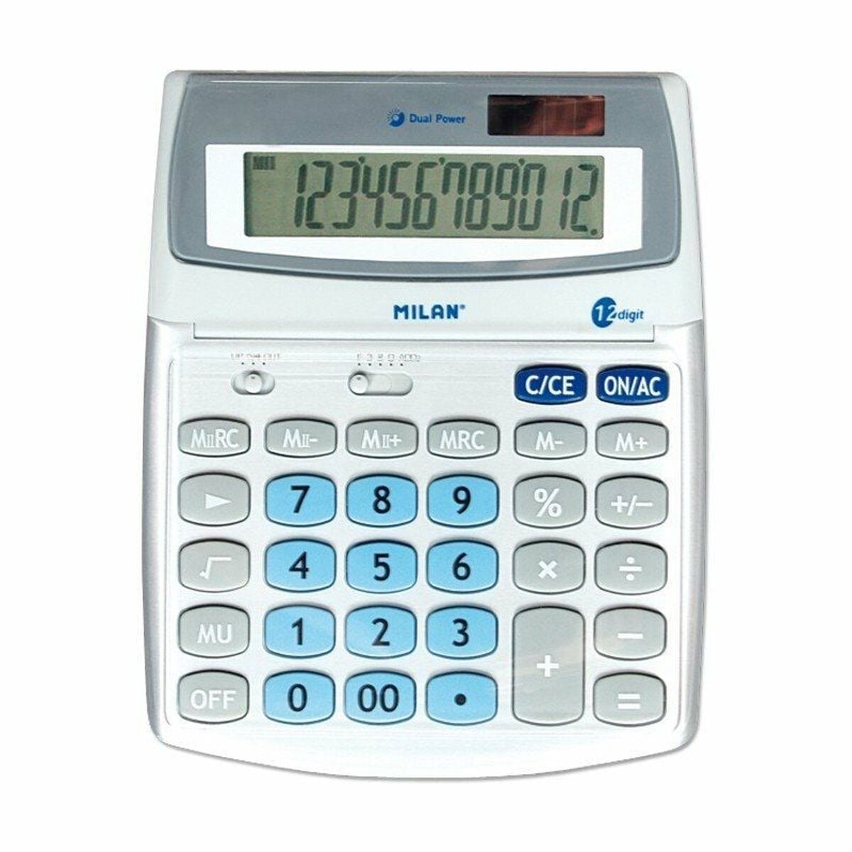 Calculadora Milan 152512BL Branco Metal