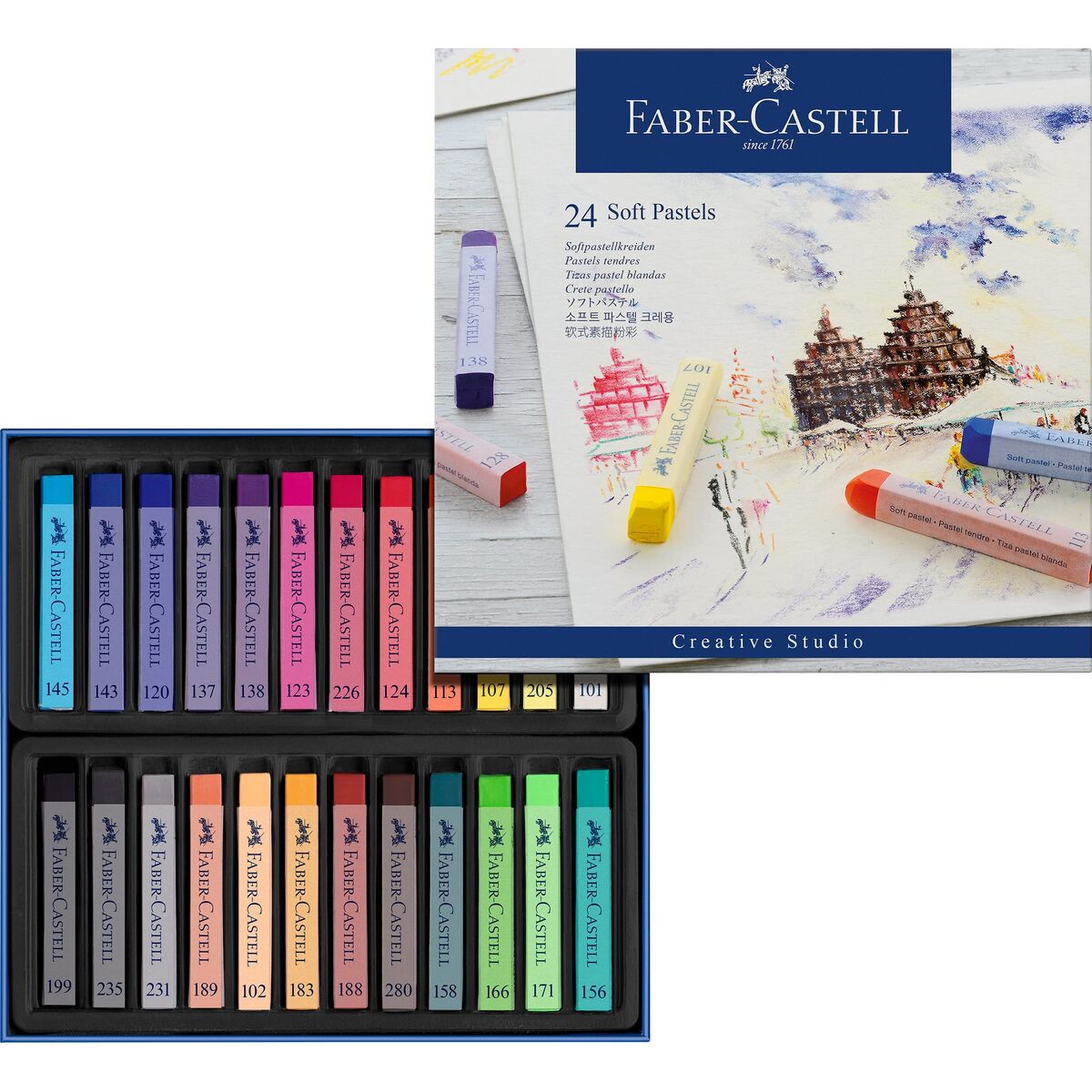 Set of soft pastel chalks Faber-Castell 128324 Multicolor