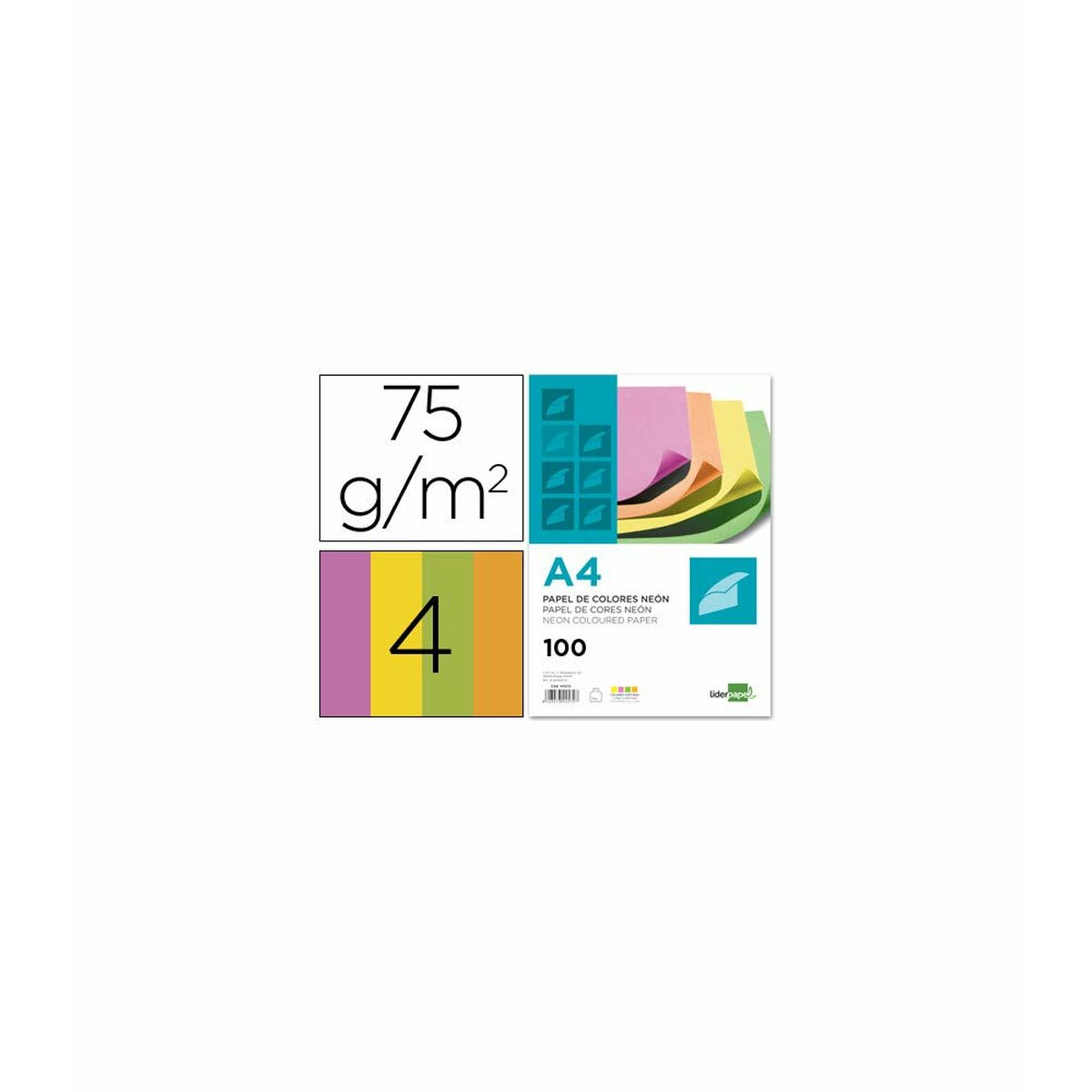 Set de Papelaria Liderpapel PC45 Multicolor 100 Folhas