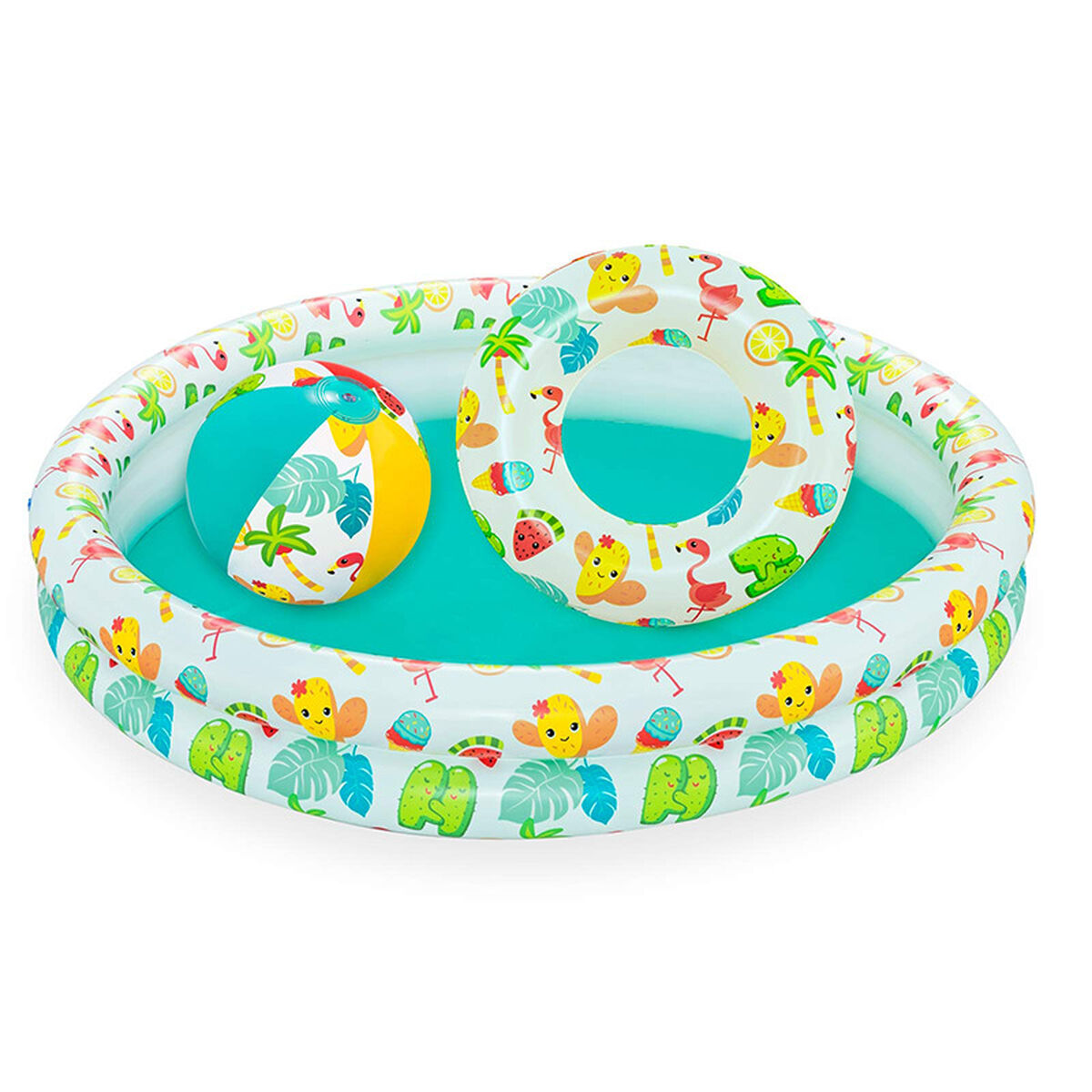 Bestway Piscina Inflável Infantil 2 Aros Set 122x20 cm +2 Anos Jardim 51124
