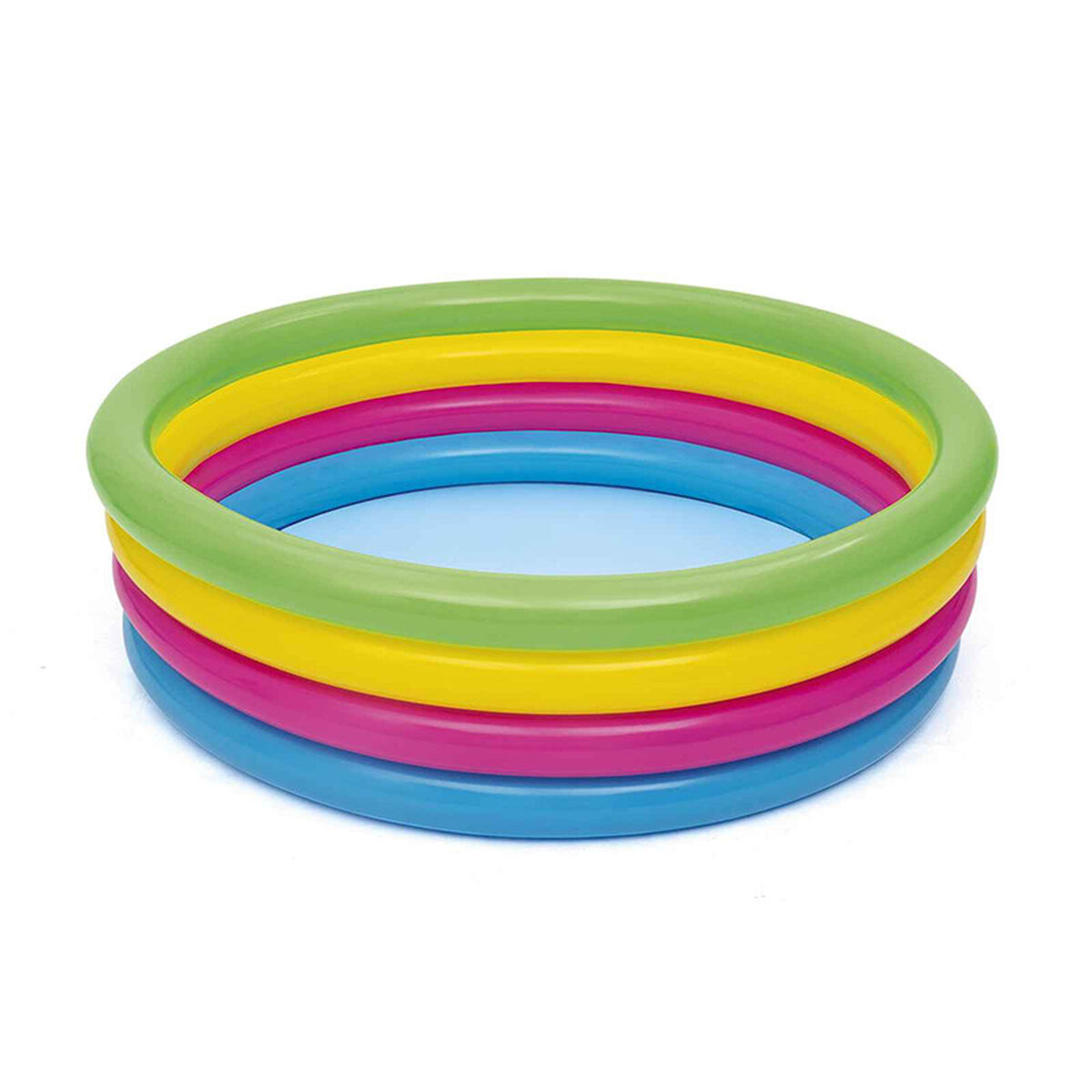 Bestway Piscina Inflável Infantil 4 Argolas Arco-íris 157x46 cm +3 Anos Jardim 51117