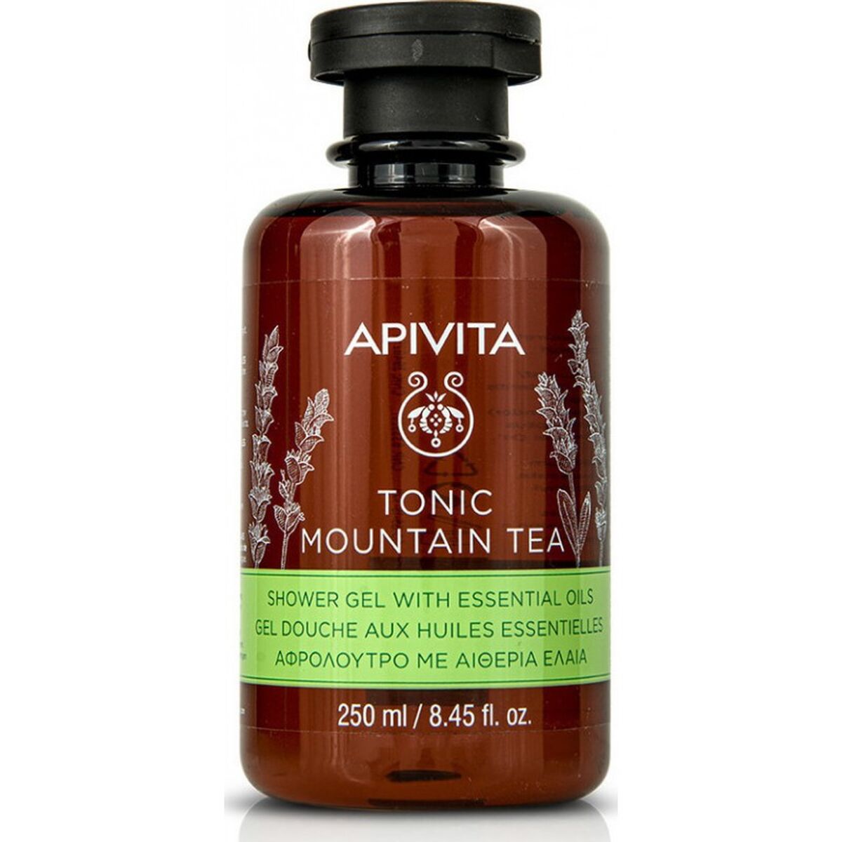 Gel de duche Apivita Tonic Mountain Tea 250 ml