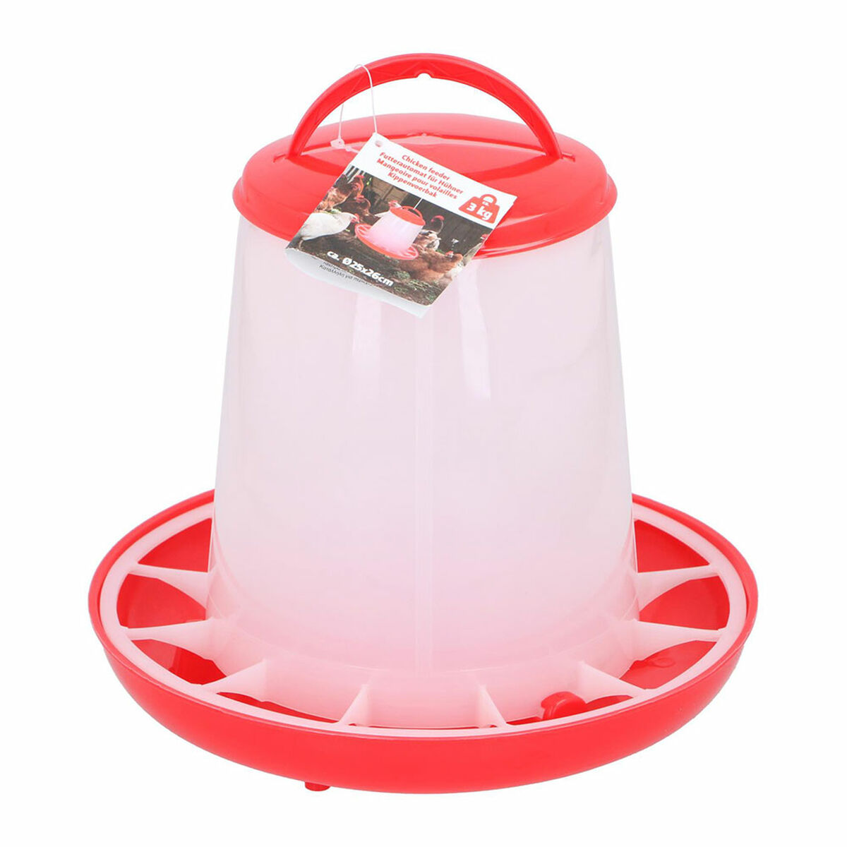 Alimentador para aves de capoeira Lifetime 3 Kg Ø 25 x 26 cm