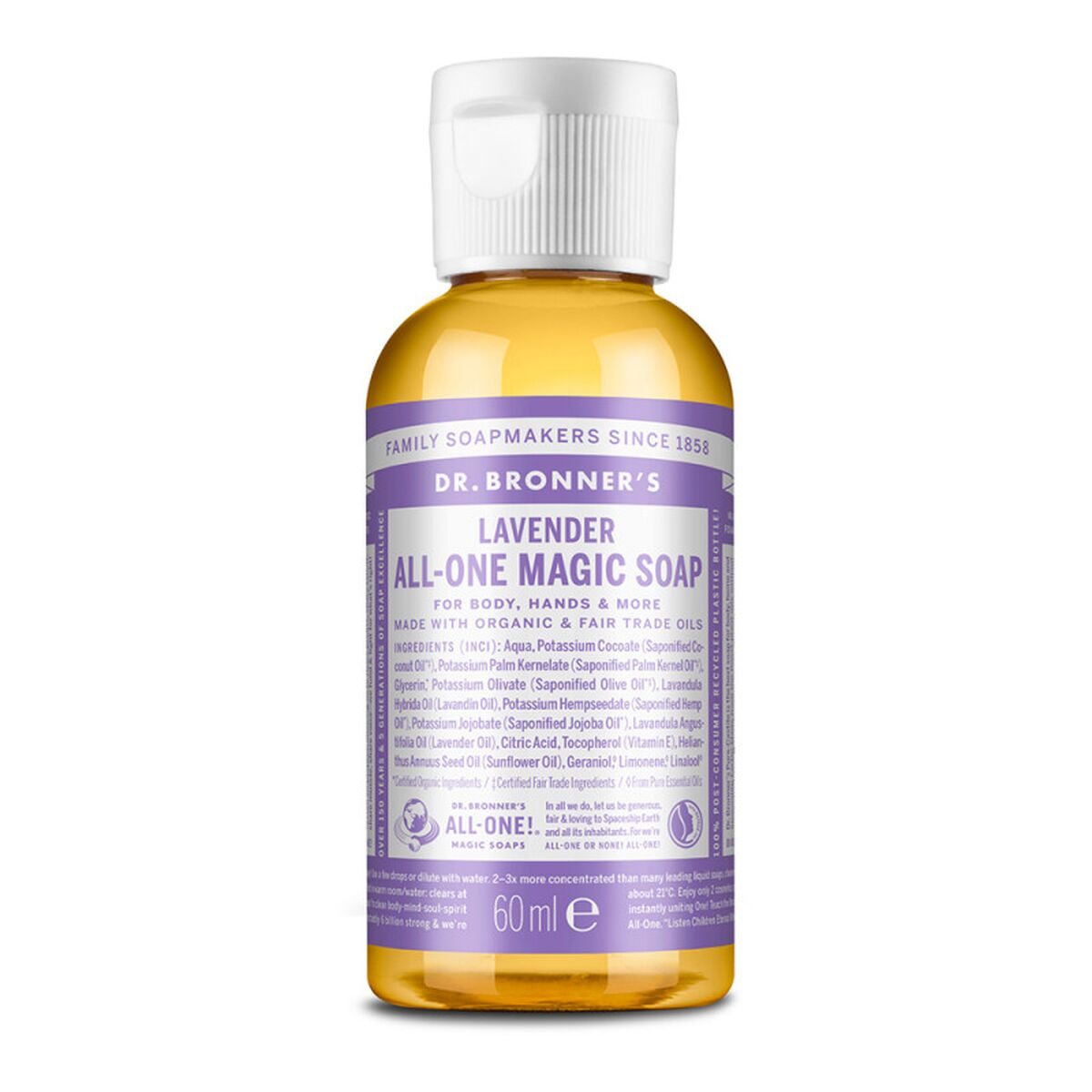 Sabonete Líquido Dr Bronner's 60 ml Lavanda