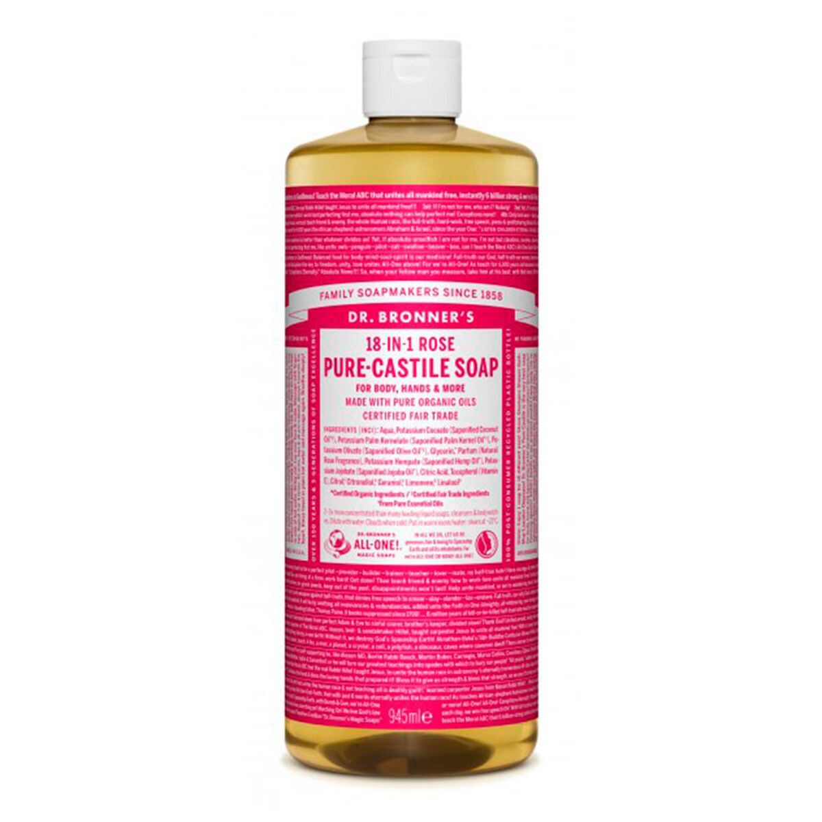 Sabonete Líquido Dr Bronner's 945 ml Rosas