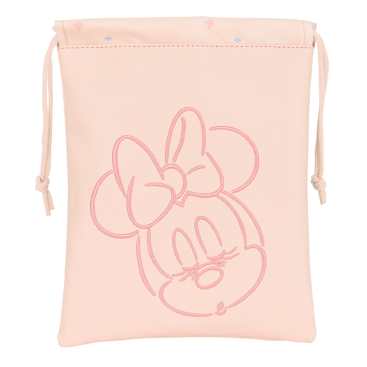 Lancheira Minnie Mouse Baby Rosa Claro 20 x 25 cm Saco