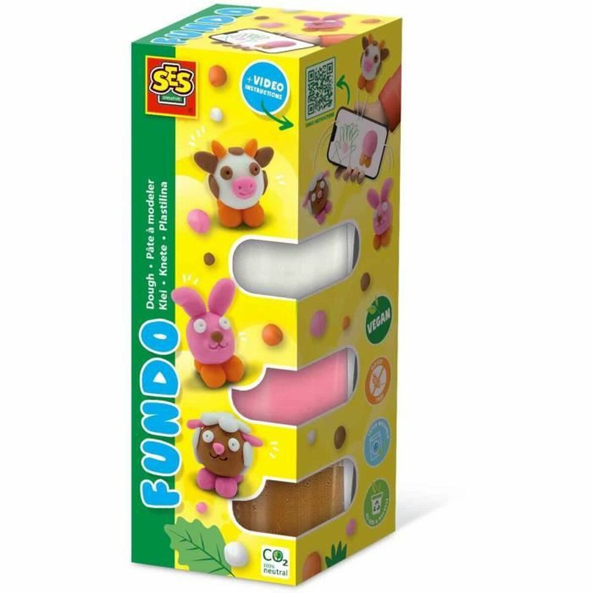 Jogo de Plasticina SES Creative (6 Peças) (4 Unidades)