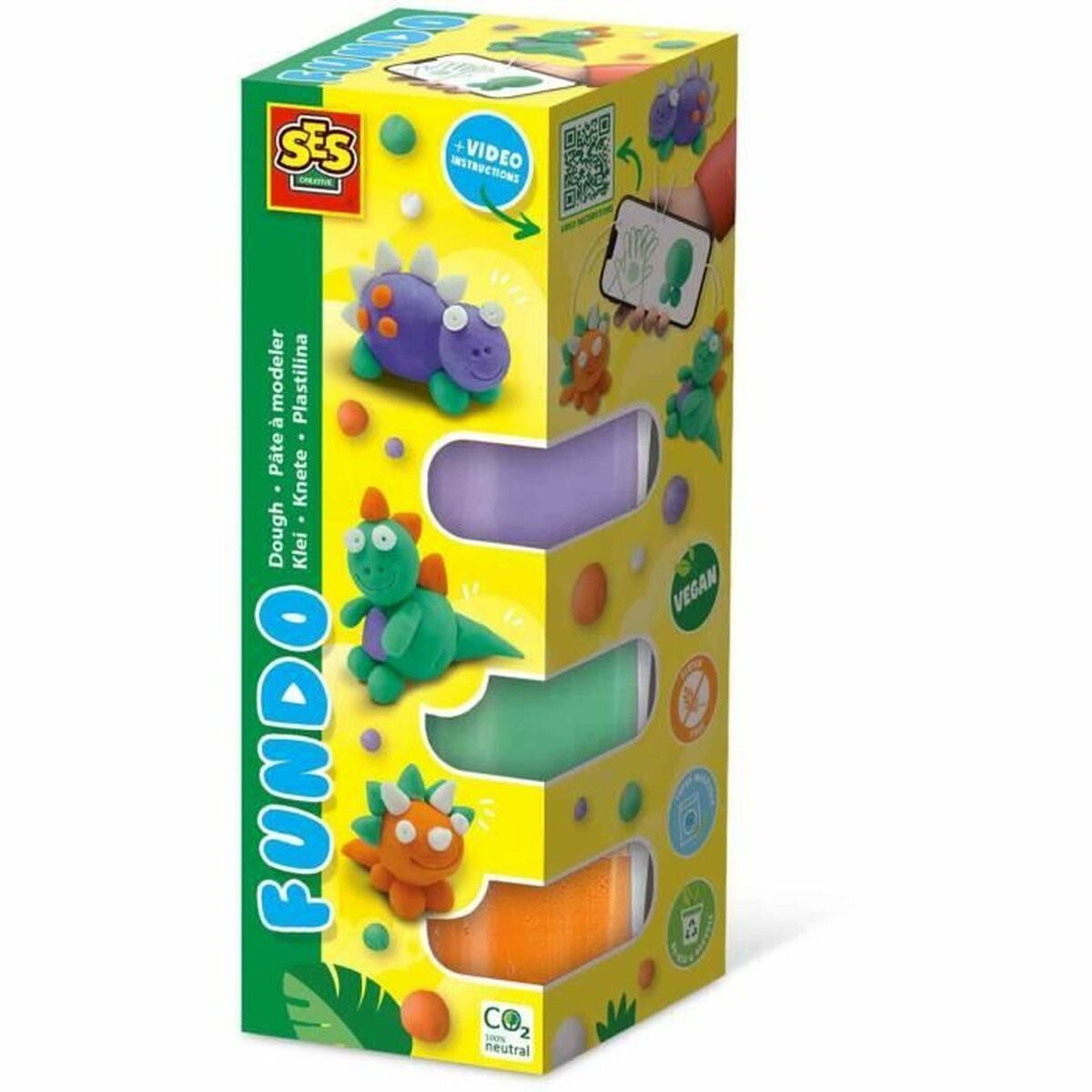 Jogo de Plasticina SES Creative (6 Peças) (4 Unidades)