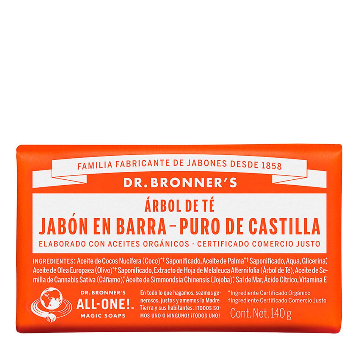 Barra de Sabão Dr Bronner's 140 g Árvore-do-chá
