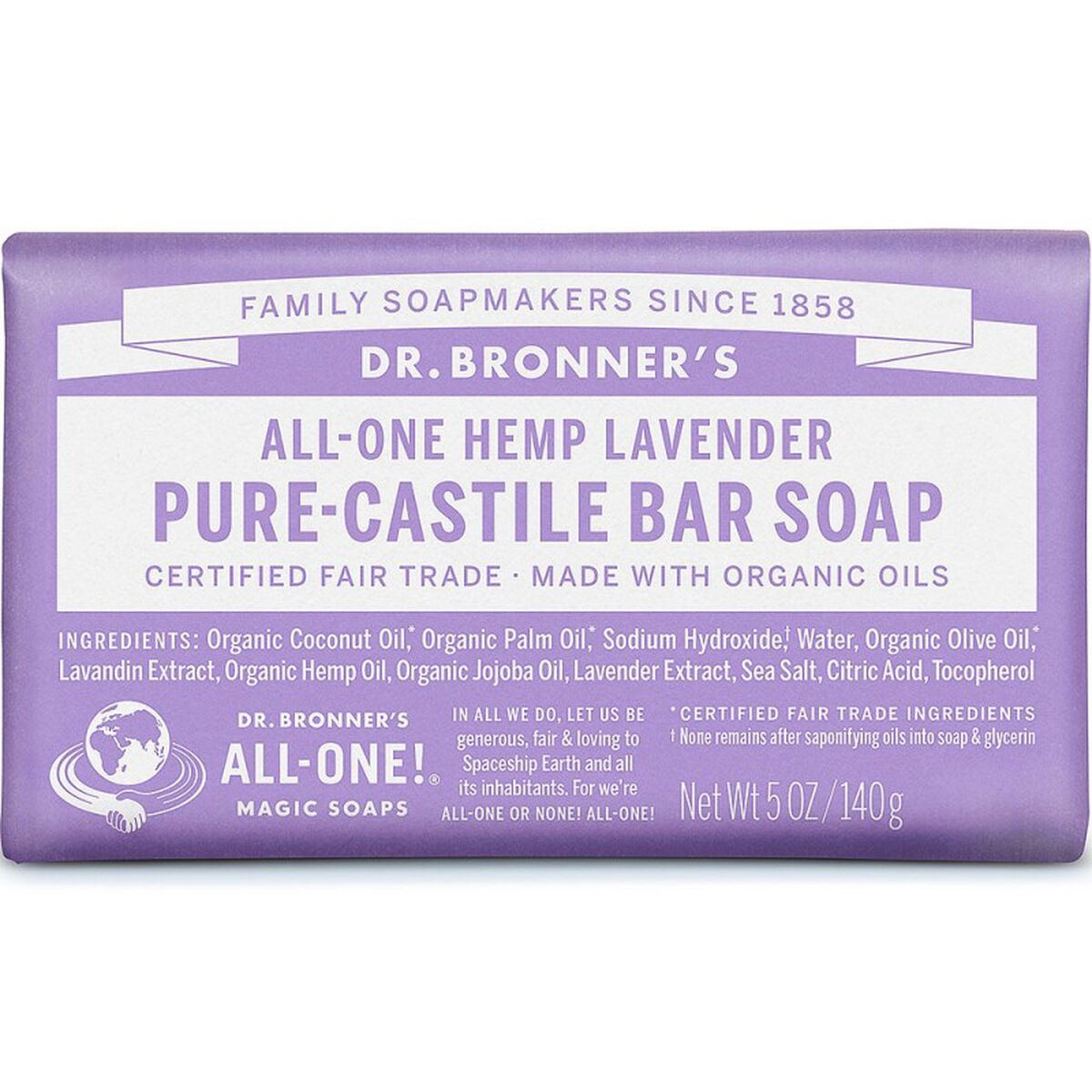 Barra de Sabão Dr Bronner's 140 g Lavanda