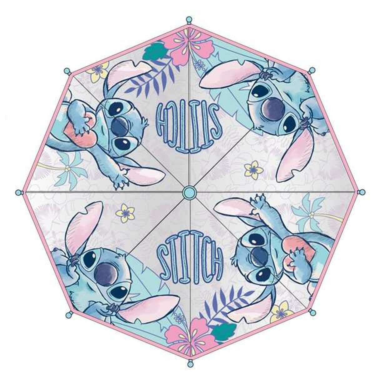 Guarda-Chuva Stitch Cor de Rosa PoE 45 cm