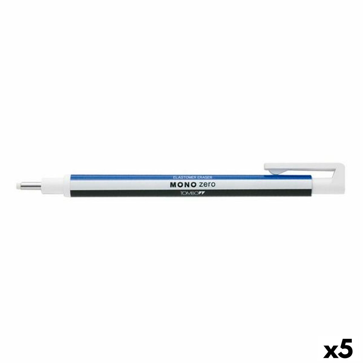 Porta-borrachas Tombow Mono Zero Azul Branco Preto (5 Unidades)
