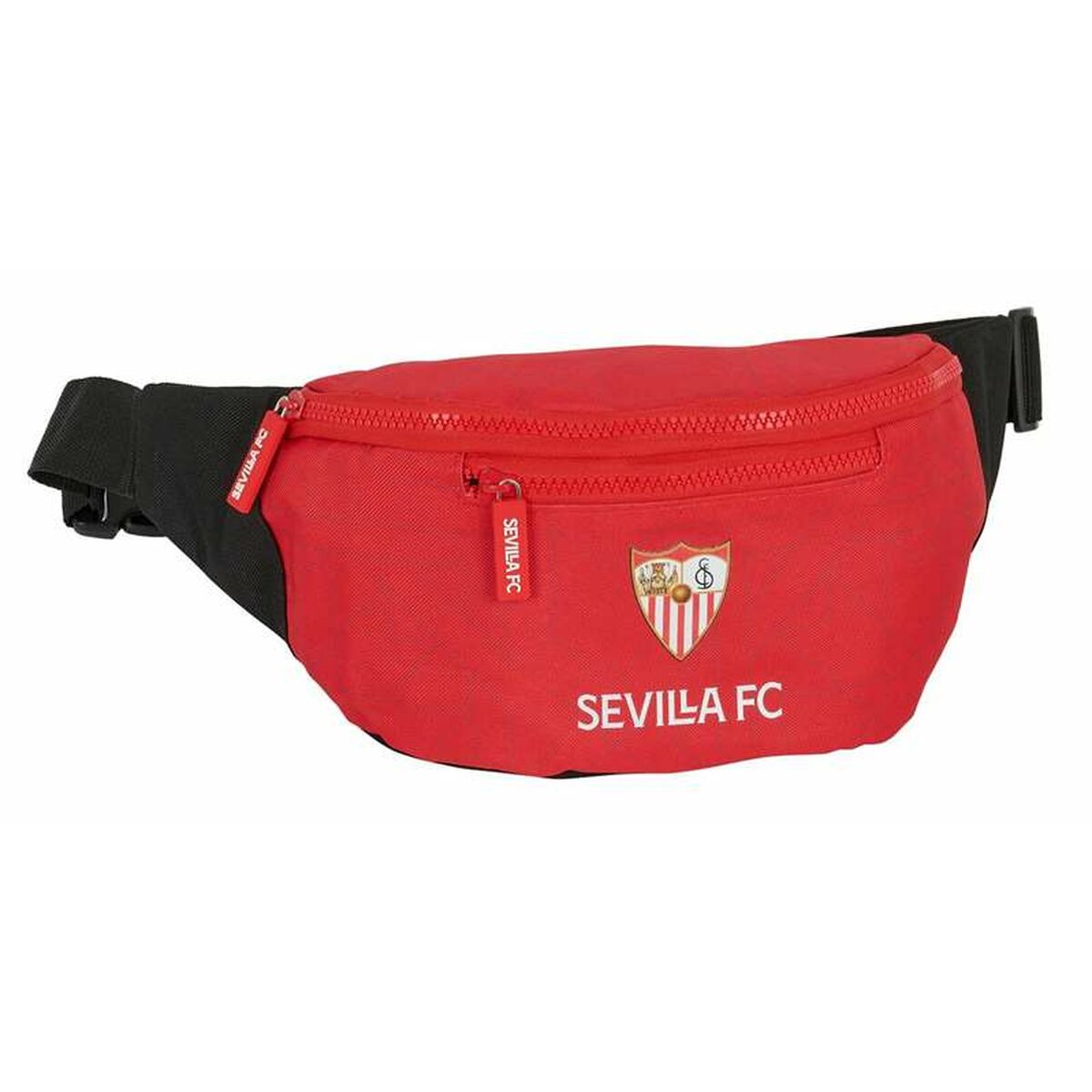 Bolsa de Cintura Sevilla Fútbol Club Preto Vermelho 23 x 12 x 9 cm