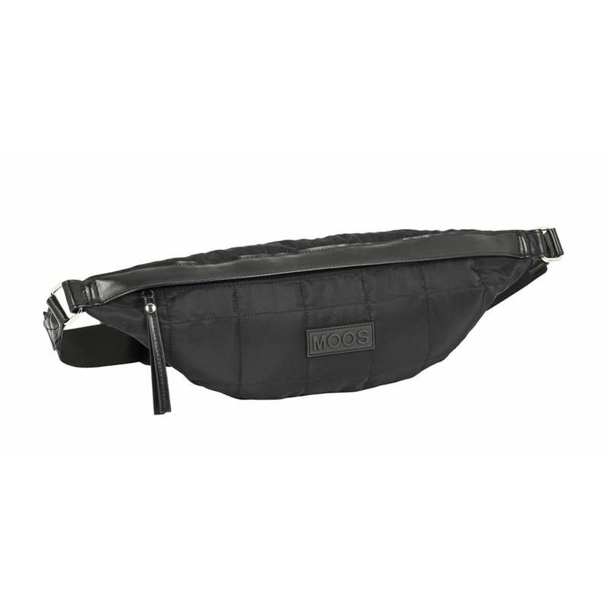Bolsa de Cintura Moos Preto Acolchoado 41 x 15,5 x 7 cm