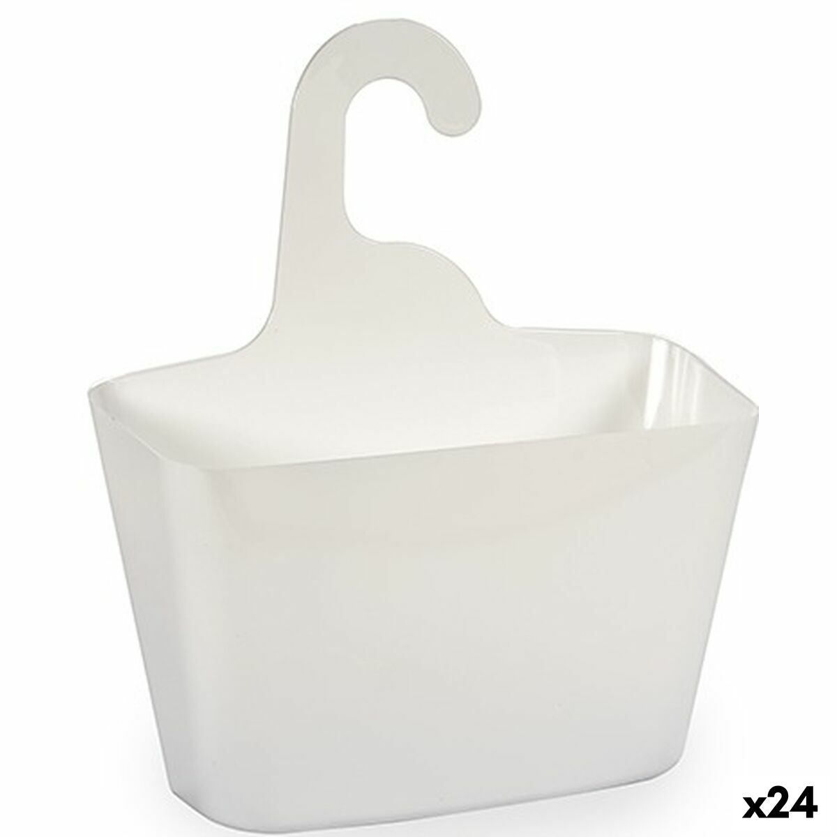 Suporte Organizador para Banheira Berilo Branco Plástico 11,5 x 31,5 x 28,5 cm 28 x 31,5 x 14,5 cm (24 Unidades)