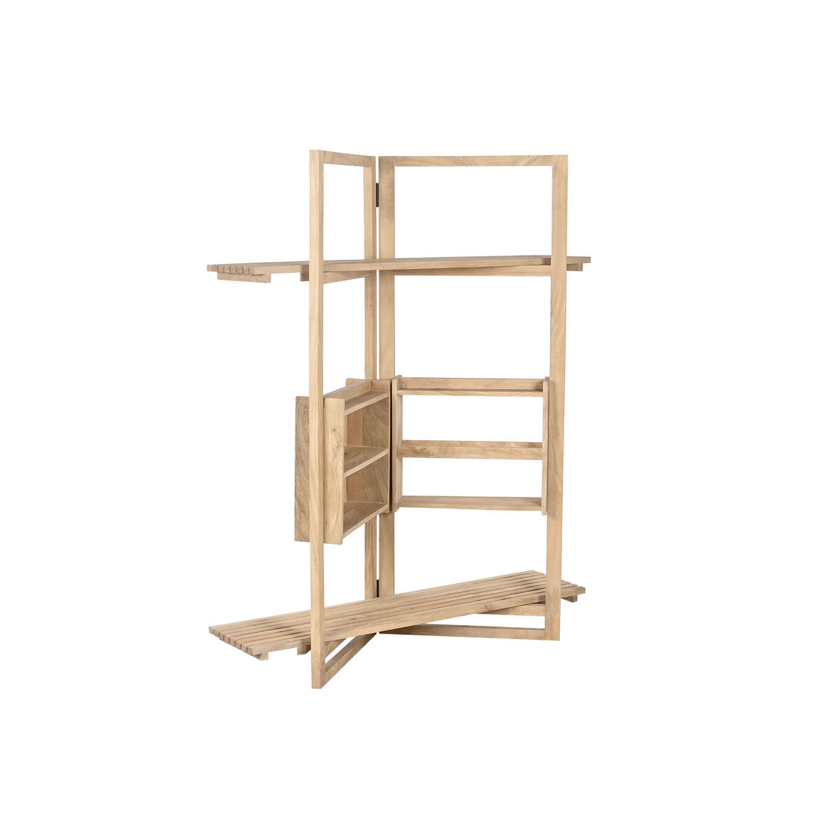 Estantes Home ESPRIT Natural Madeira de mangueira Madeira MDF 130 x 35 x 160 cm