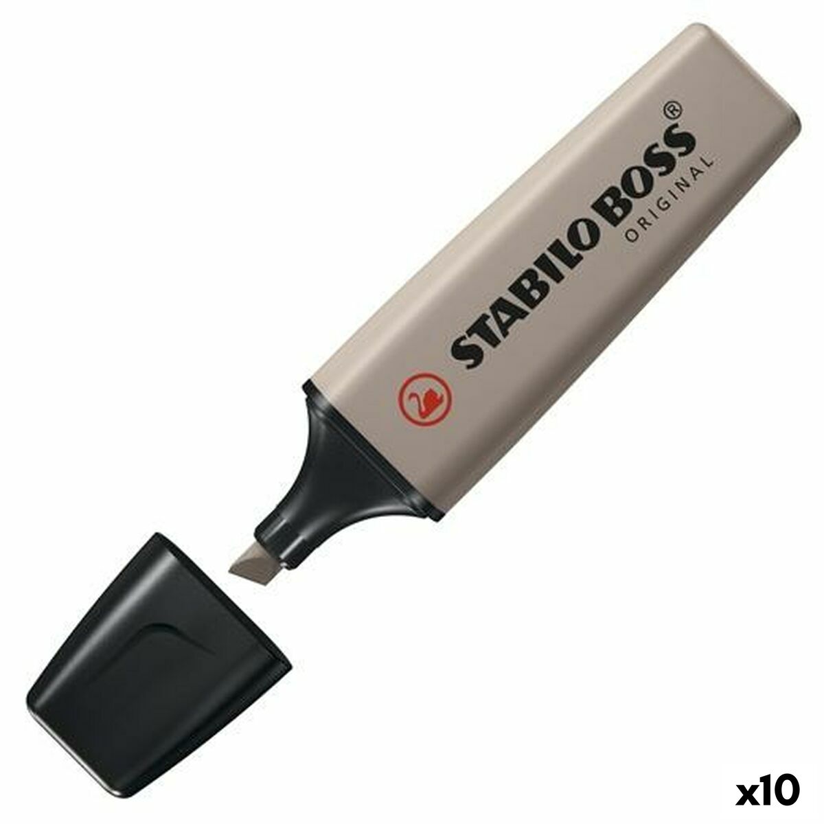 Marcador Fuorescente Stabilo Nature Colors Cinzento escuro (10 Unidades)