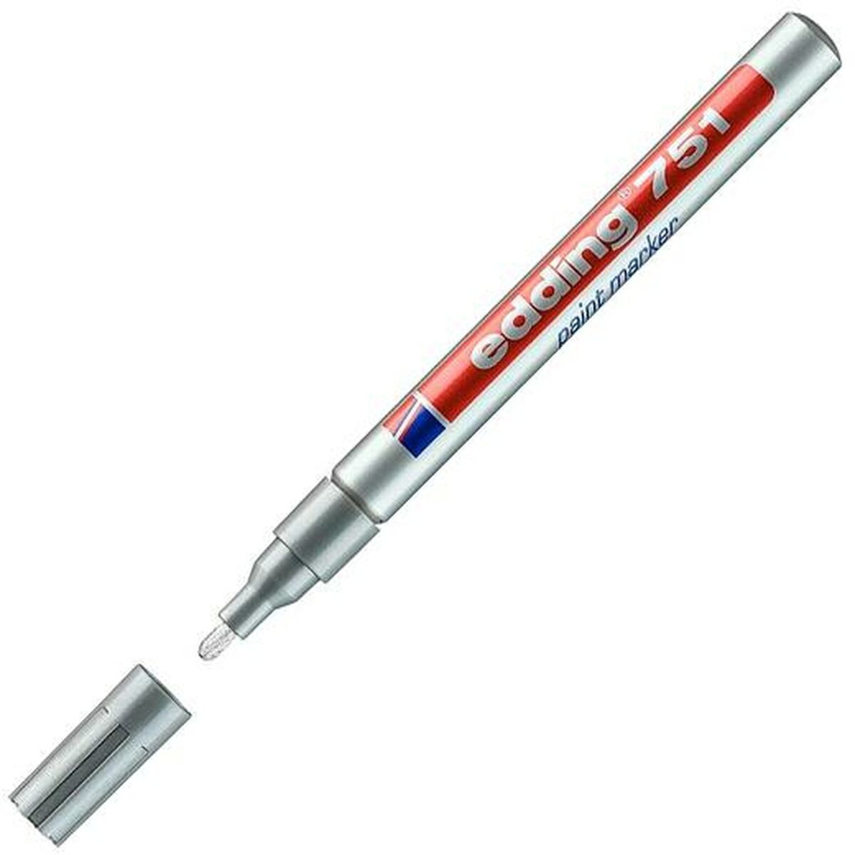 Rotulador permanente Edding 751-54 Prateado 1,2 mm 1-2 mm (10 Unidades)