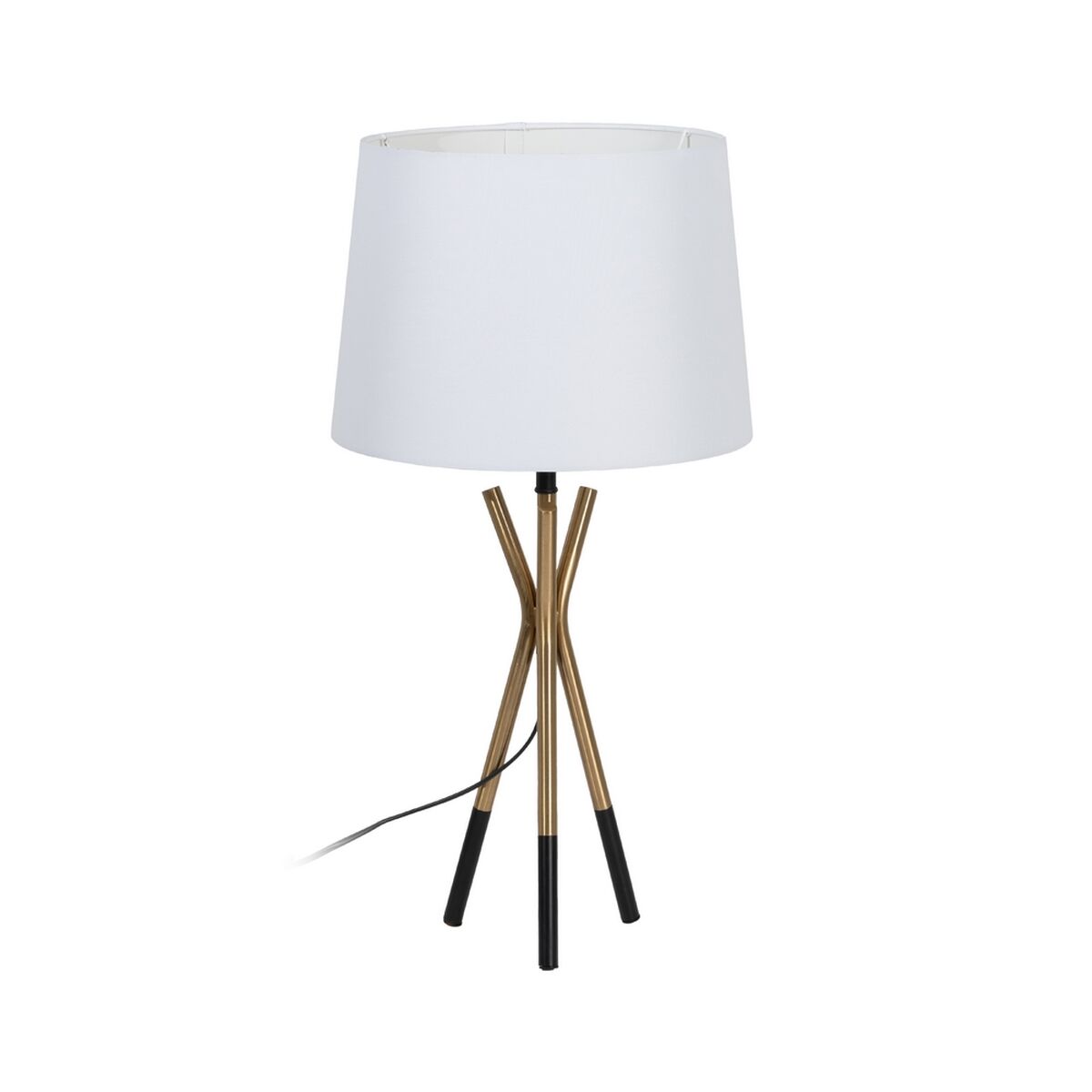 Lâmpada de mesa Branco Preto Dourado Ferro 40 W 33 x 33 x 63,5 cm