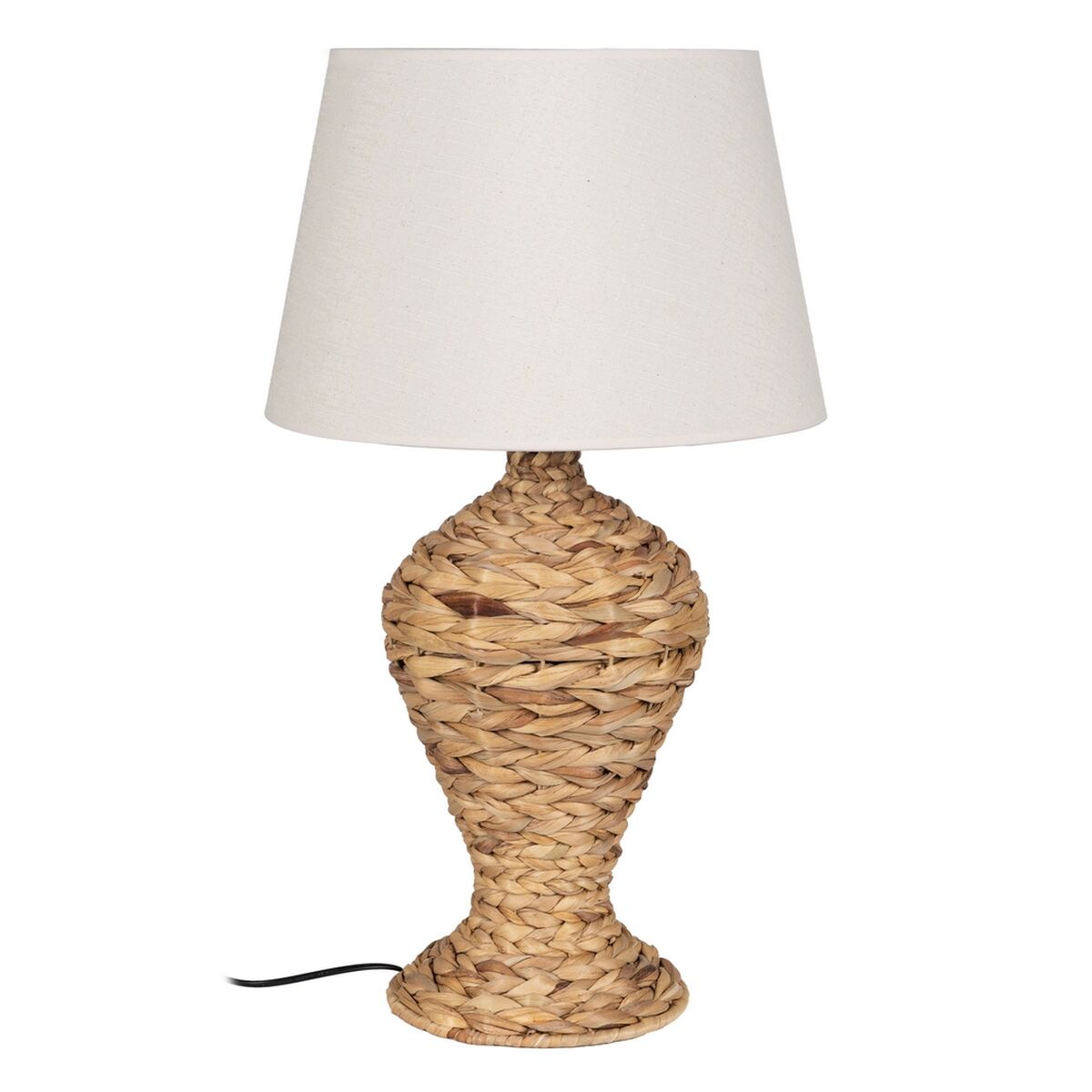 Lâmpada de mesa Creme Natural Linho Ferro Fibra natural 60 W 220-240 V 40 x 40 x 69,5 cm