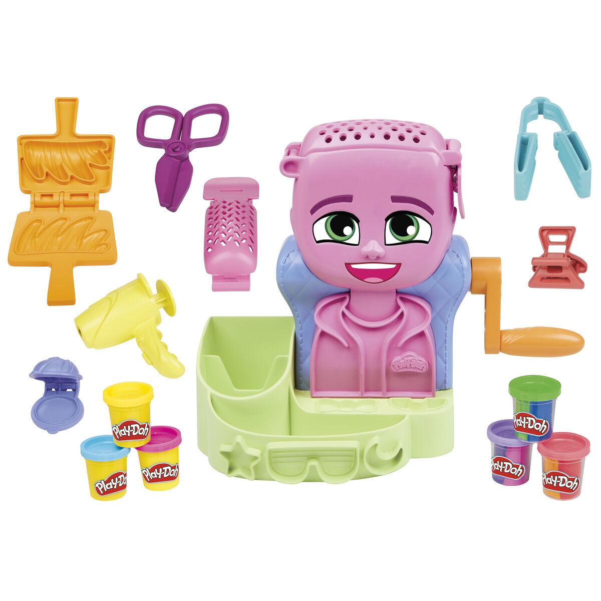 Jogo de Plasticina Play-Doh Playdoh Multicolor Acessórios 6 Botes Cabeleireiro (1 Unidade)