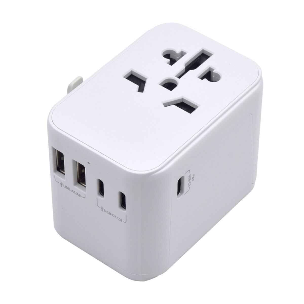 Adaptador de tomada universal de viagem Ewent EW1470 Branco