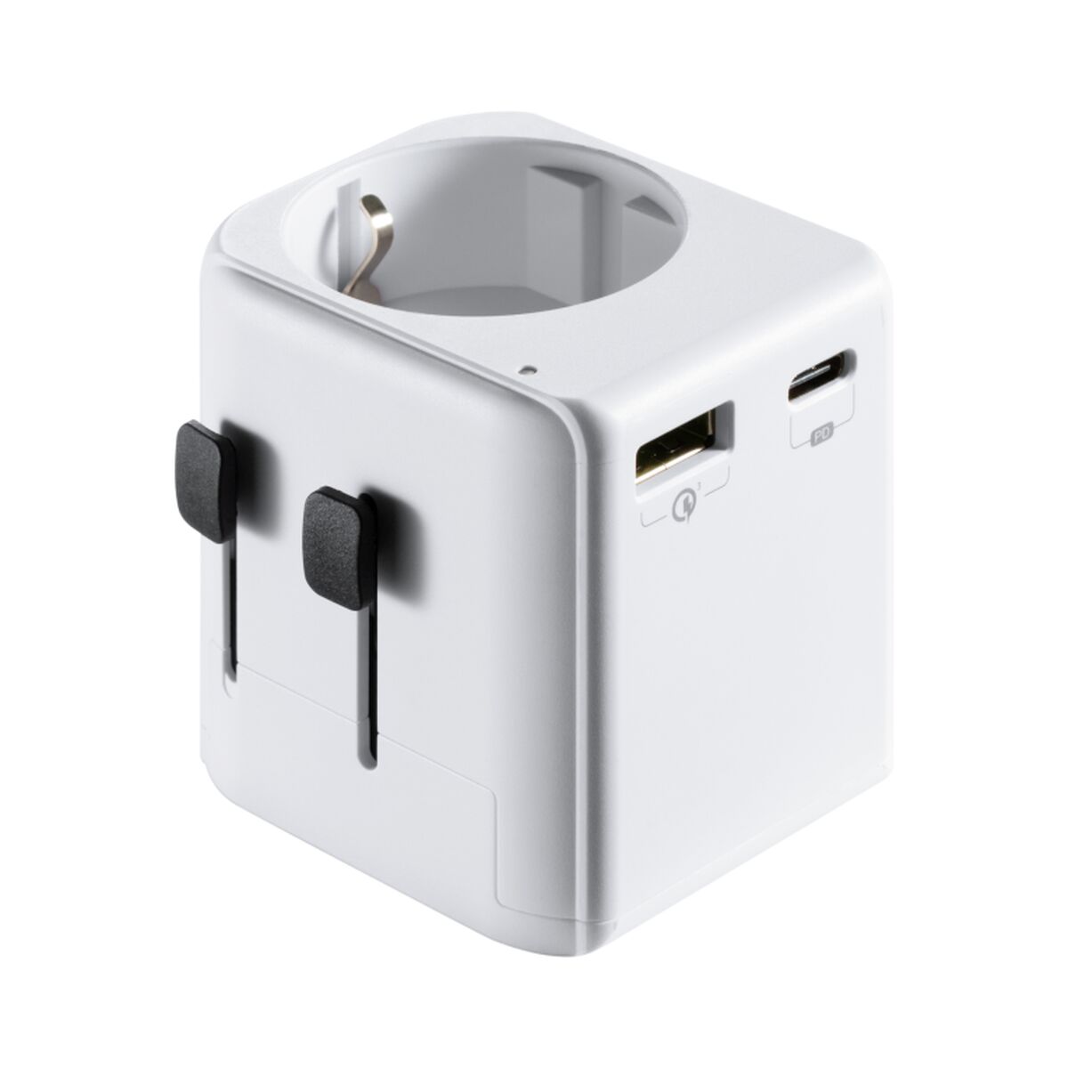 Adaptador de tomada universal de viagem Ewent EW1472 Branco
