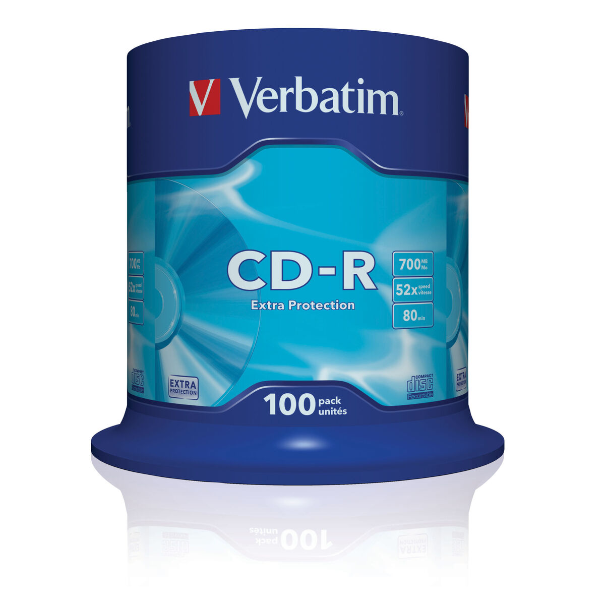 CD-R Verbatim 43411 52x 700 MB (100 Unidades)