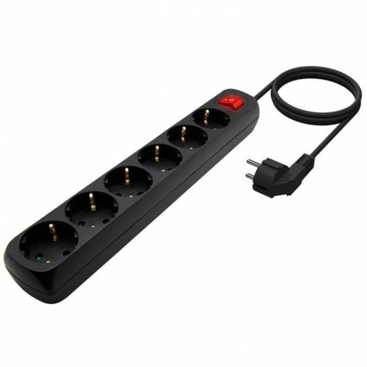 Extensão com 6 Tomadas com Interruptor Aisens A154-0536 Preto 3500 W (1,4 m)