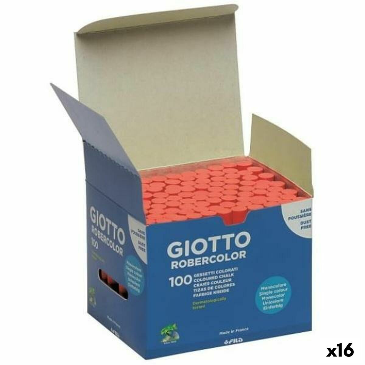 Giz Giotto Robercolor Vermelho 16 Unidades 100 Peças