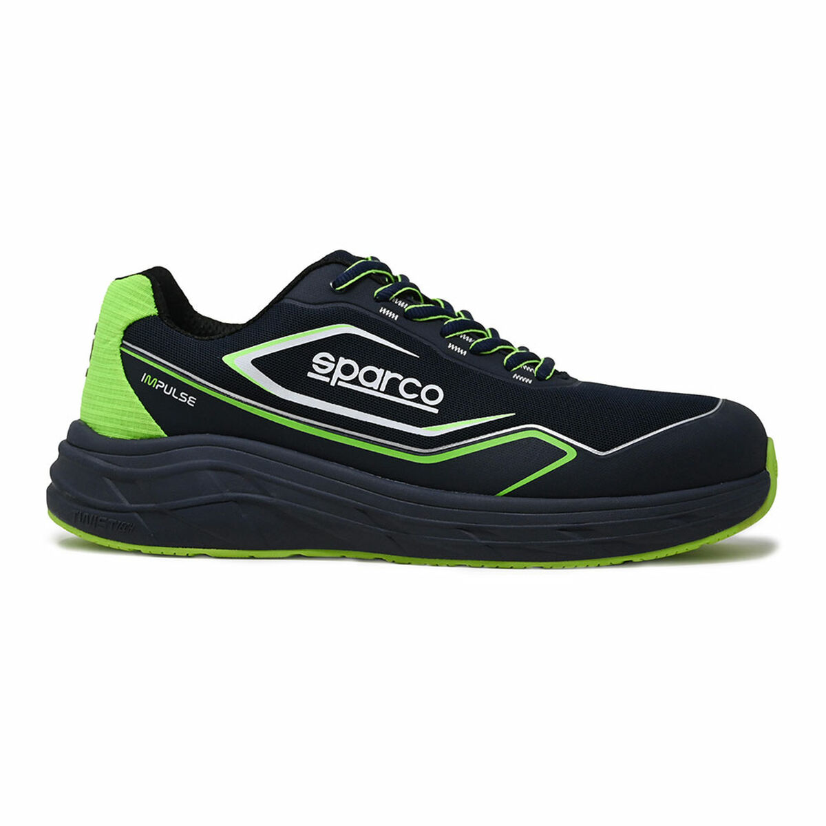 Calçado de Segurança Sparco Willen Impulse Azul Verde Flúor