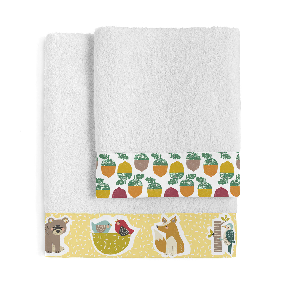 Jogo de toalhas HappyFriday Harvestwood Multicolor 2 Peças