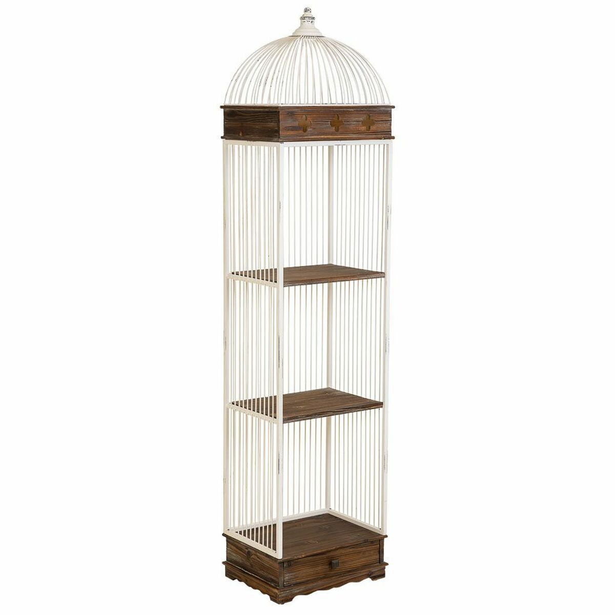 Estantes Alexandra House Living Branco Metal Madeira MDF 31 x 172 x 41 cm
