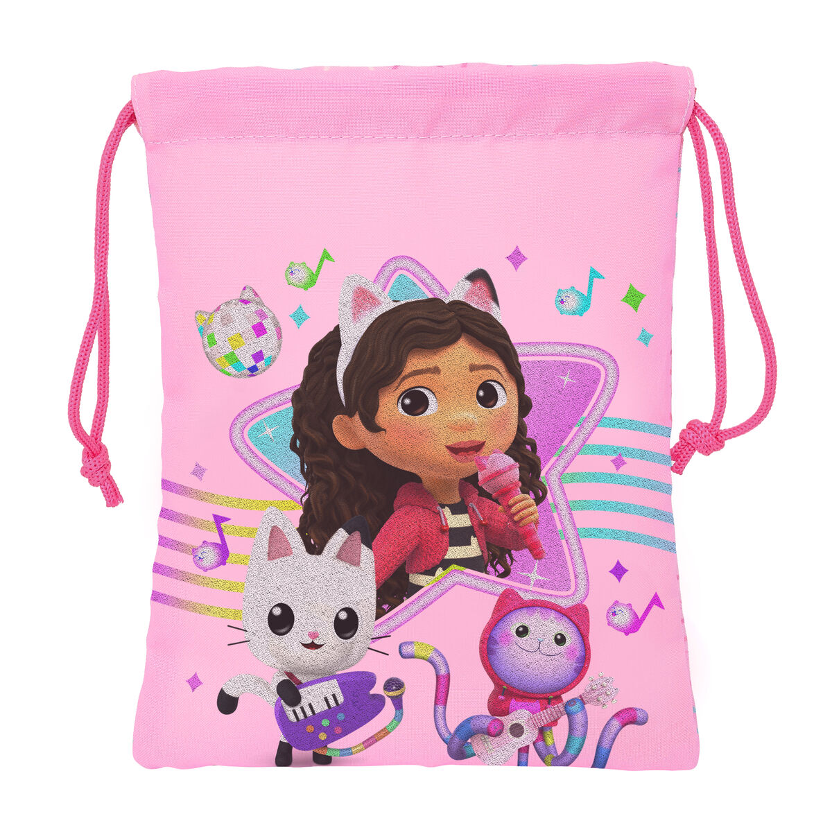 Bolsinha de Merenda Gabby's Dollhouse Party Cor de Rosa