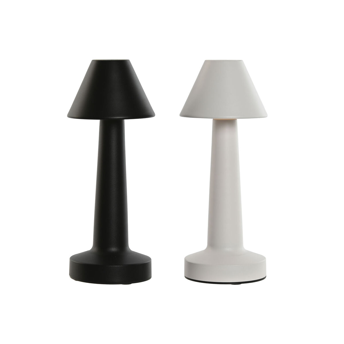 Lâmpada de mesa Home ESPRIT Branco Preto 9 x 9 x 24 cm (2 Unidades)