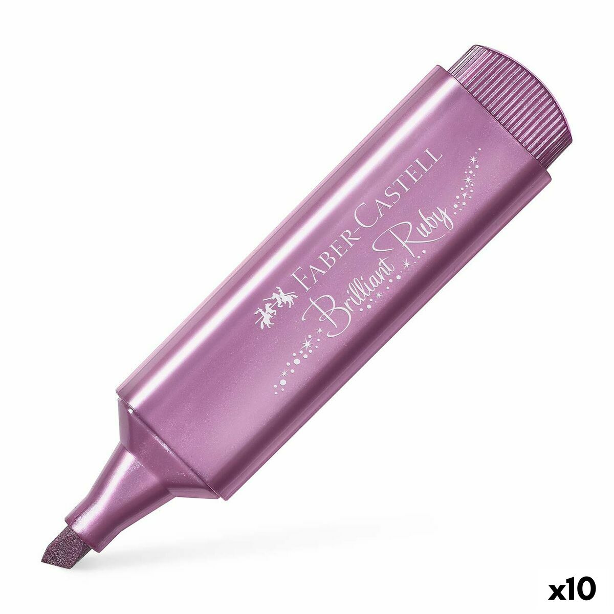 Marcador Fuorescente Faber-Castell TEXTLINER 46 Cor de Rosa Rubi (10 Unidades)