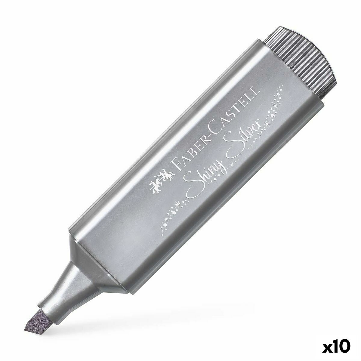 Marcador Fuorescente Faber-Castell Prateado (10 Unidades)