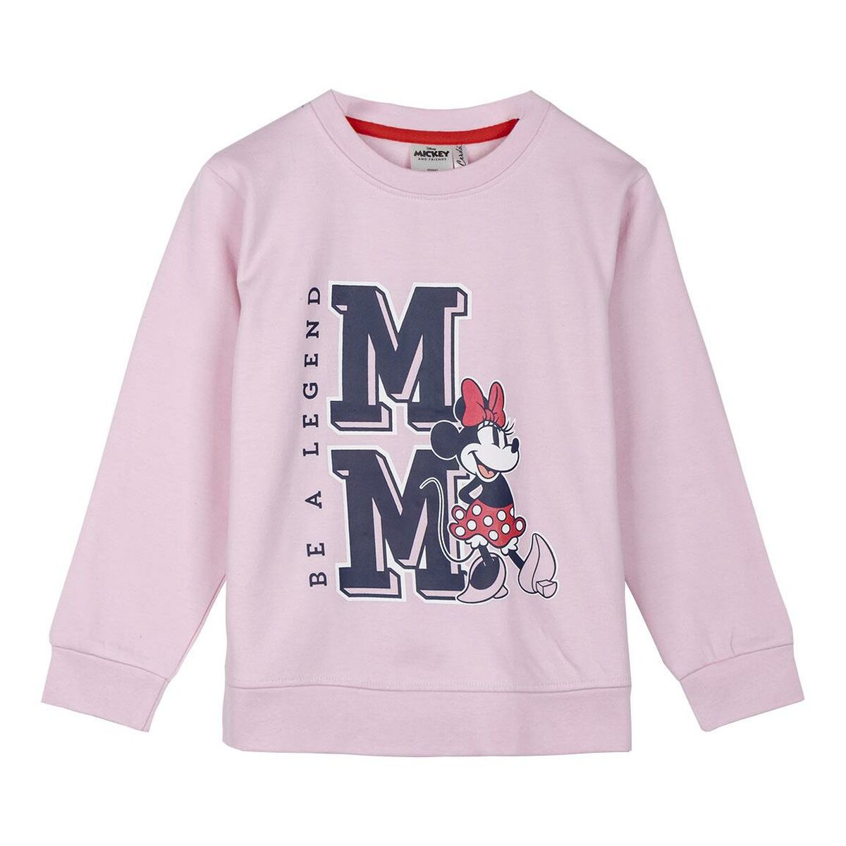 Camisola sem Capuz Menina Minnie Mouse Cor de Rosa
