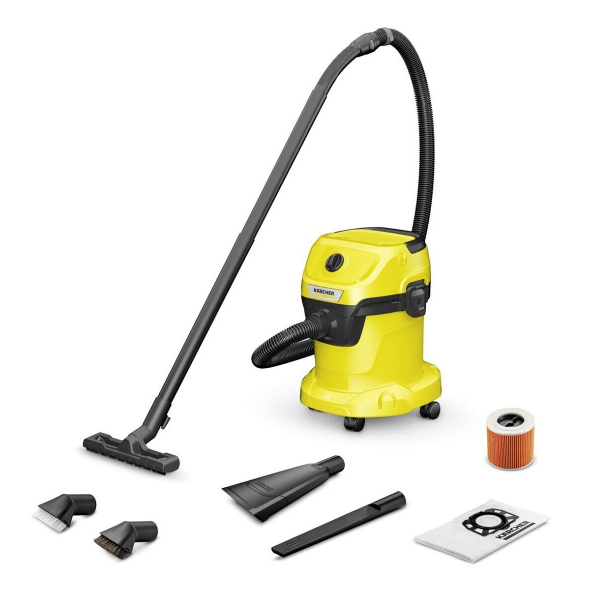 Aspirador Kärcher WD 3 V-15/4/20 Amarelo Preto Cinzento 1000 W